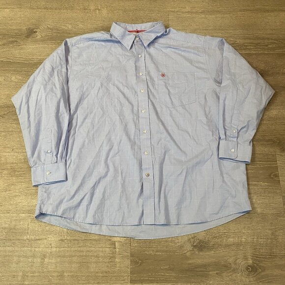 Ariat Pro Series Shirt Mens 3XL Blue Western Button Up Cowboy Logo - Picture 1 of 5